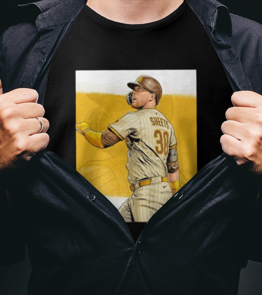 San Diego Padres Sheets 30 Baseball Player Action T-Shirt