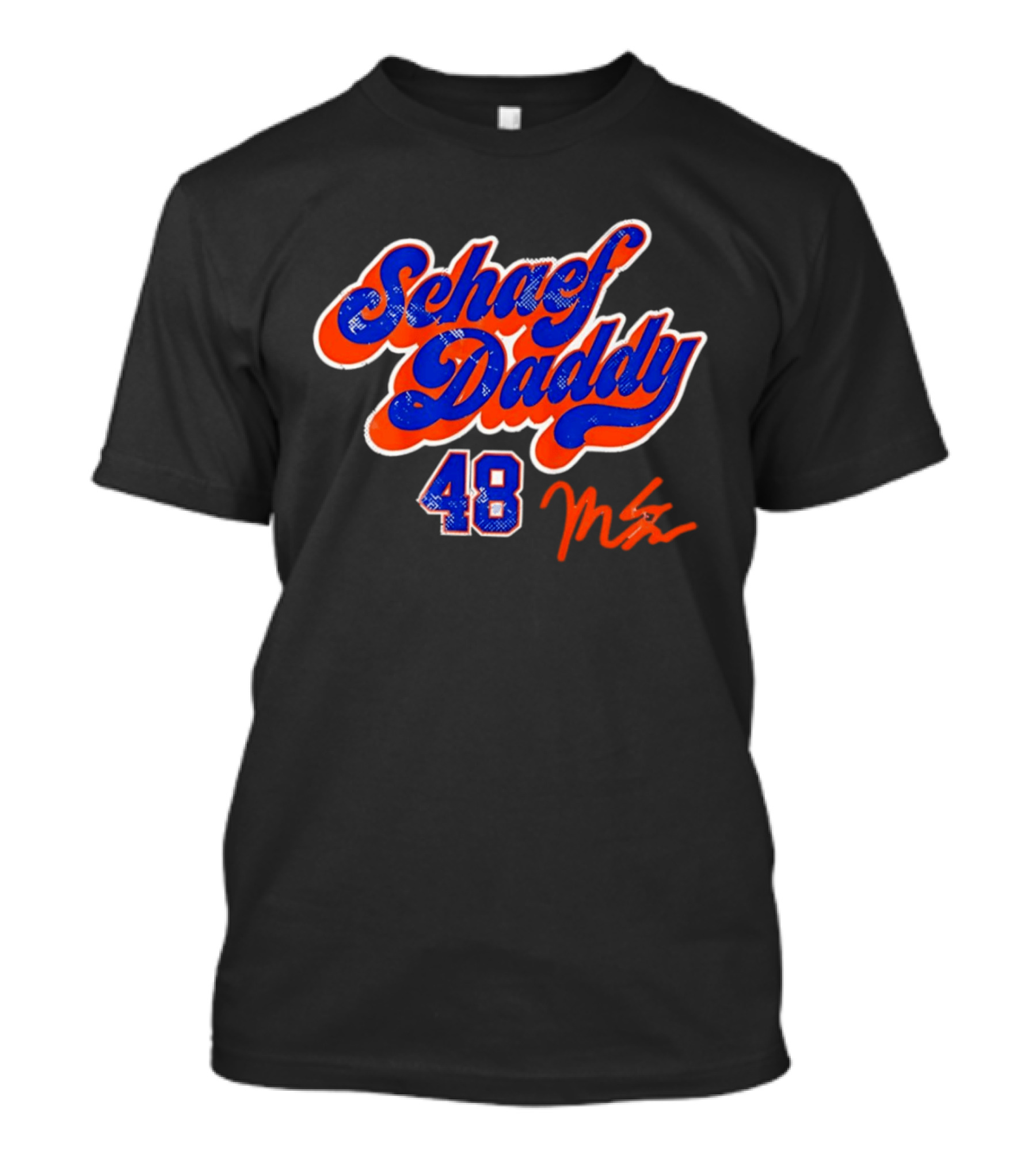 Schaef Daddy 48 Blue Orange Script Signature T-Shirt