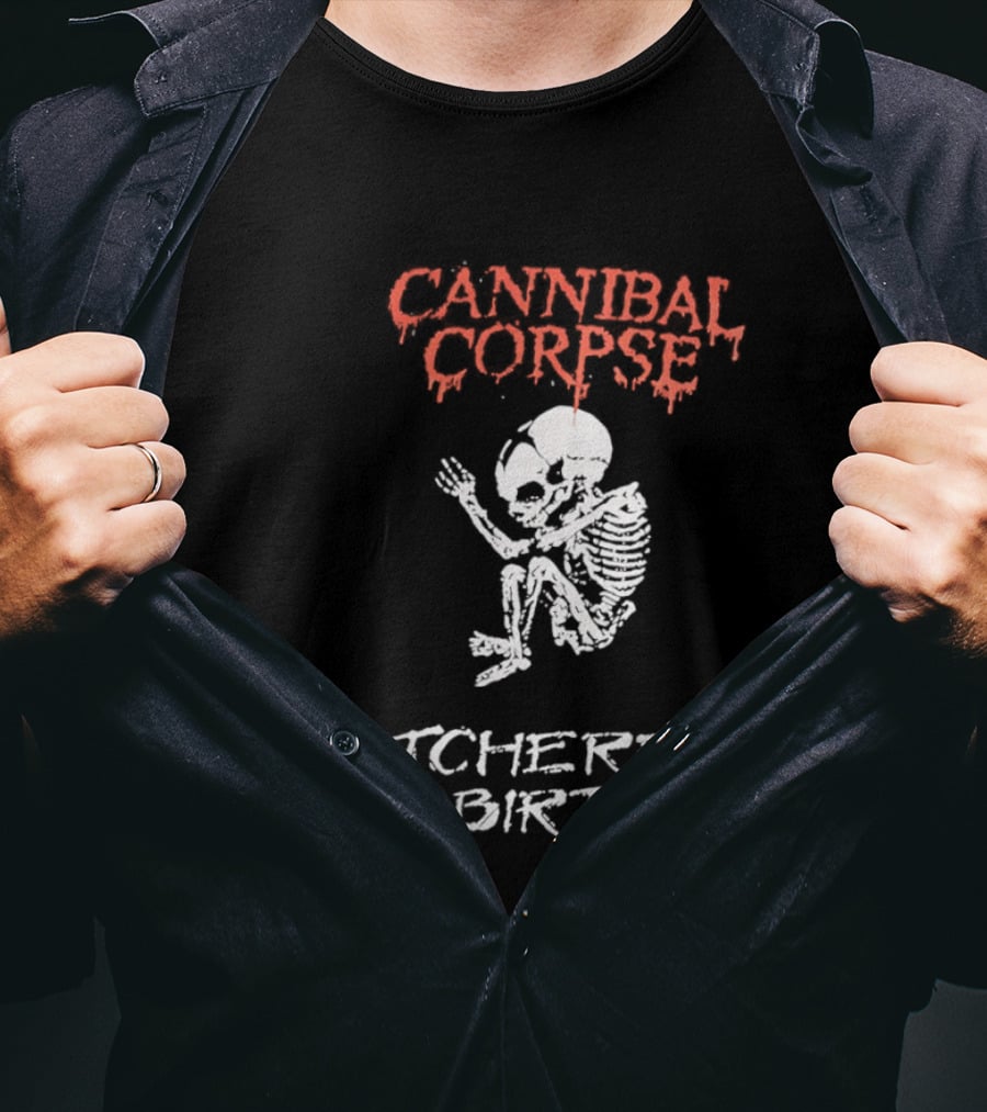 Cannibal Corpse Butchered At Birth Skeleton T-Shirt