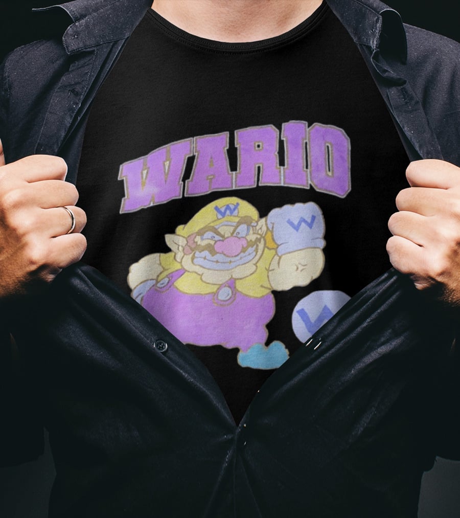 Wario Character With Purple T-Shirt
