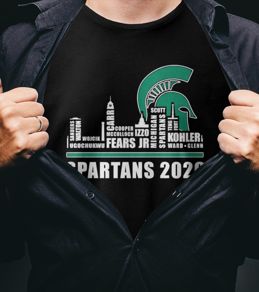 Michigan State Spartans Skyline 2026 Kohler Scott Fears Jr Walker T-Shirt