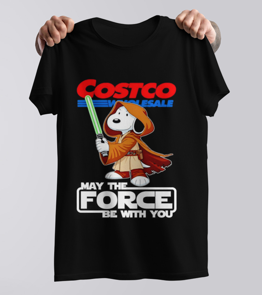 Snoopy Costco Wholesale May The Force Be With You Star Wars Jedi Lightsaber T-Shirt