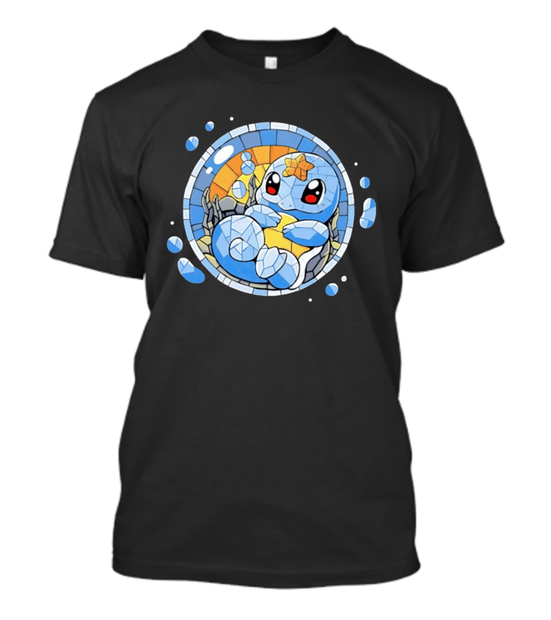 Squirtle Stained Glass Window Pokemon T-Shirt