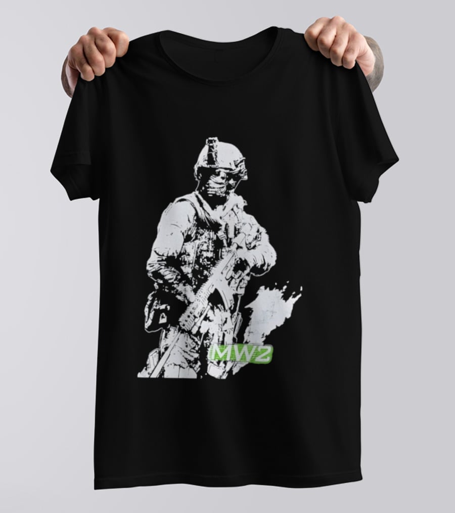 MW2 Modern Warfare Soldier Tactical Artwork Pixel T-Shirt