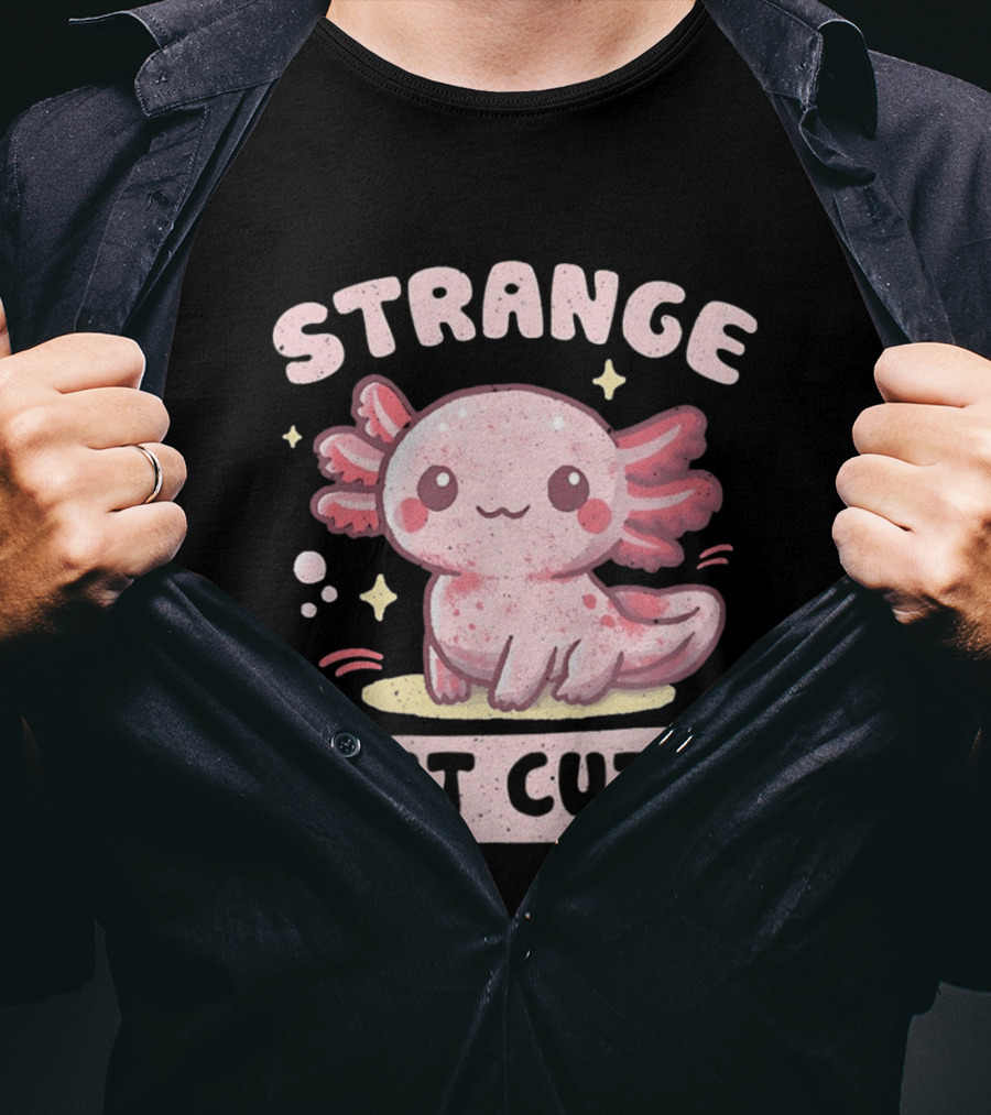 Strange But Cute Axolotl Cartoon T-Shirt