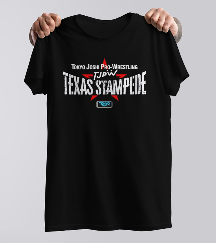 Texas Stampede Tokyo Joshi Pro Wrestling TJPW Logo Red Star Promotion T-Shirt