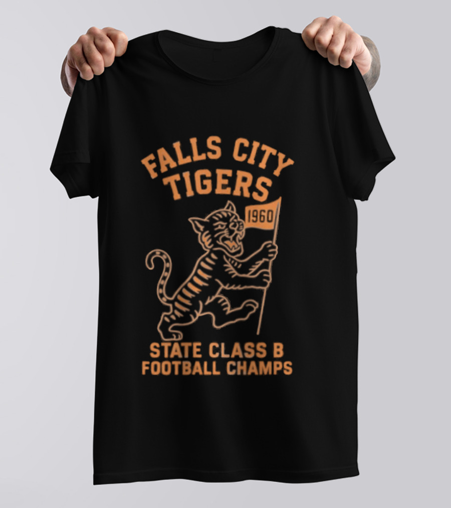 Falls City Tigers State Class B Football Champs Flag 1960 T-Shirt