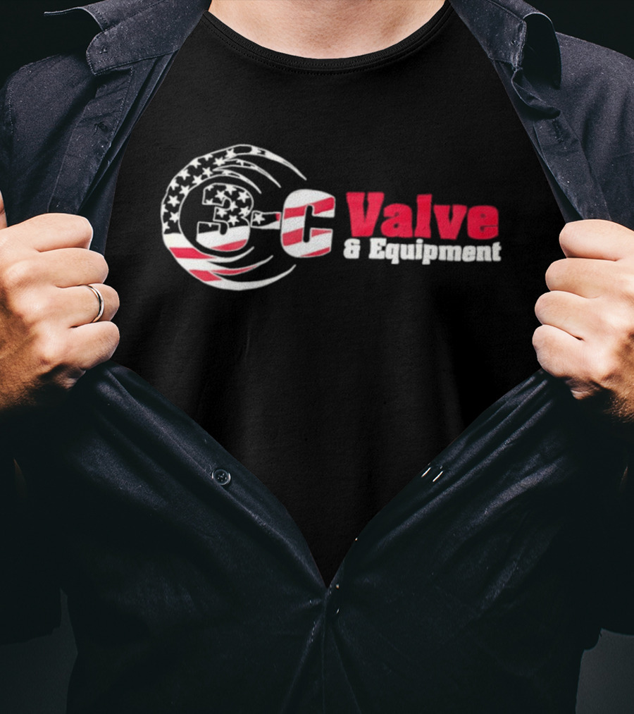 3 C Valve & Equipment American Flag Vintage Patriotic Stars And Stripes T-Shirt