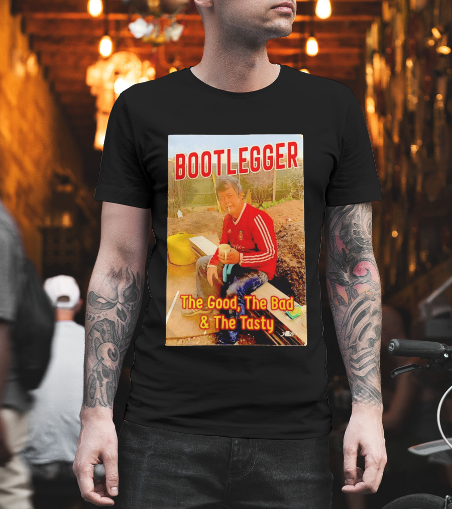Bootlegger The Good The Bad And The Tasty Football Fan In Red Soccer Jersey T-Shirt