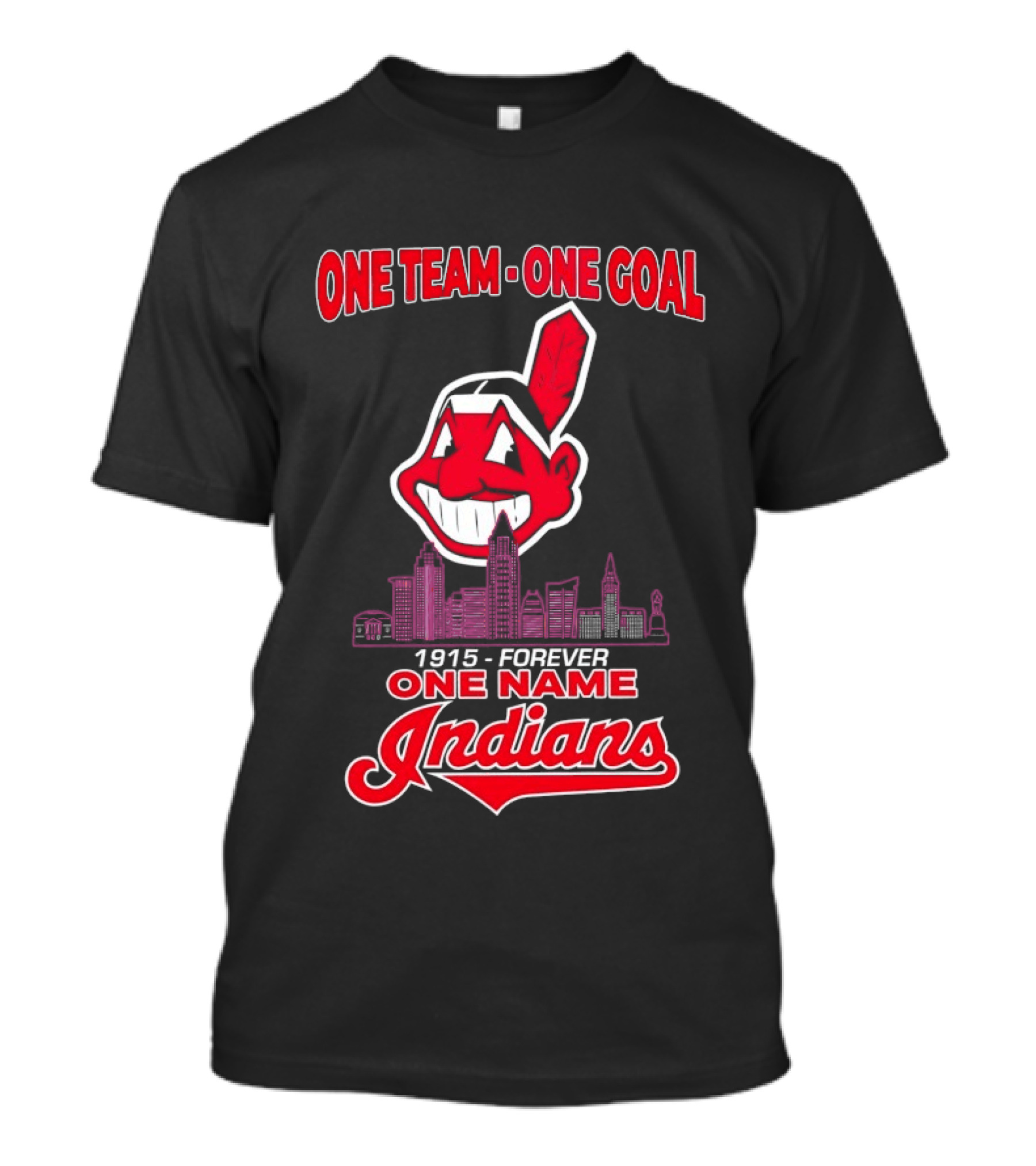 Cleveland Guardians One Team One Goal 1915 Forever One Name Indians T-Shirt