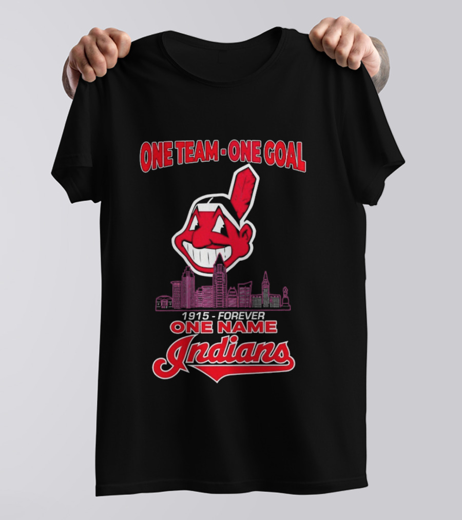 Cleveland Guardians One Team One Goal 1915 Forever One Name Indians T-Shirt