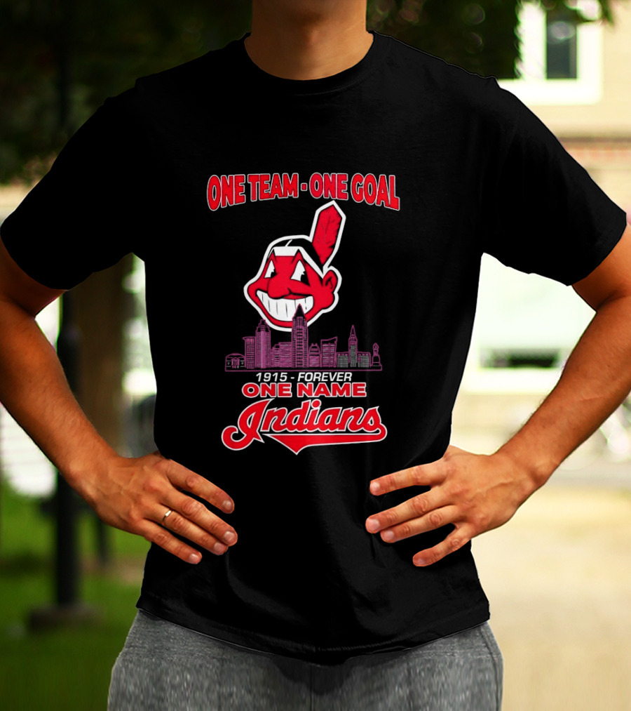 Cleveland Guardians One Team One Goal 1915 Forever One Name Indians T-Shirt