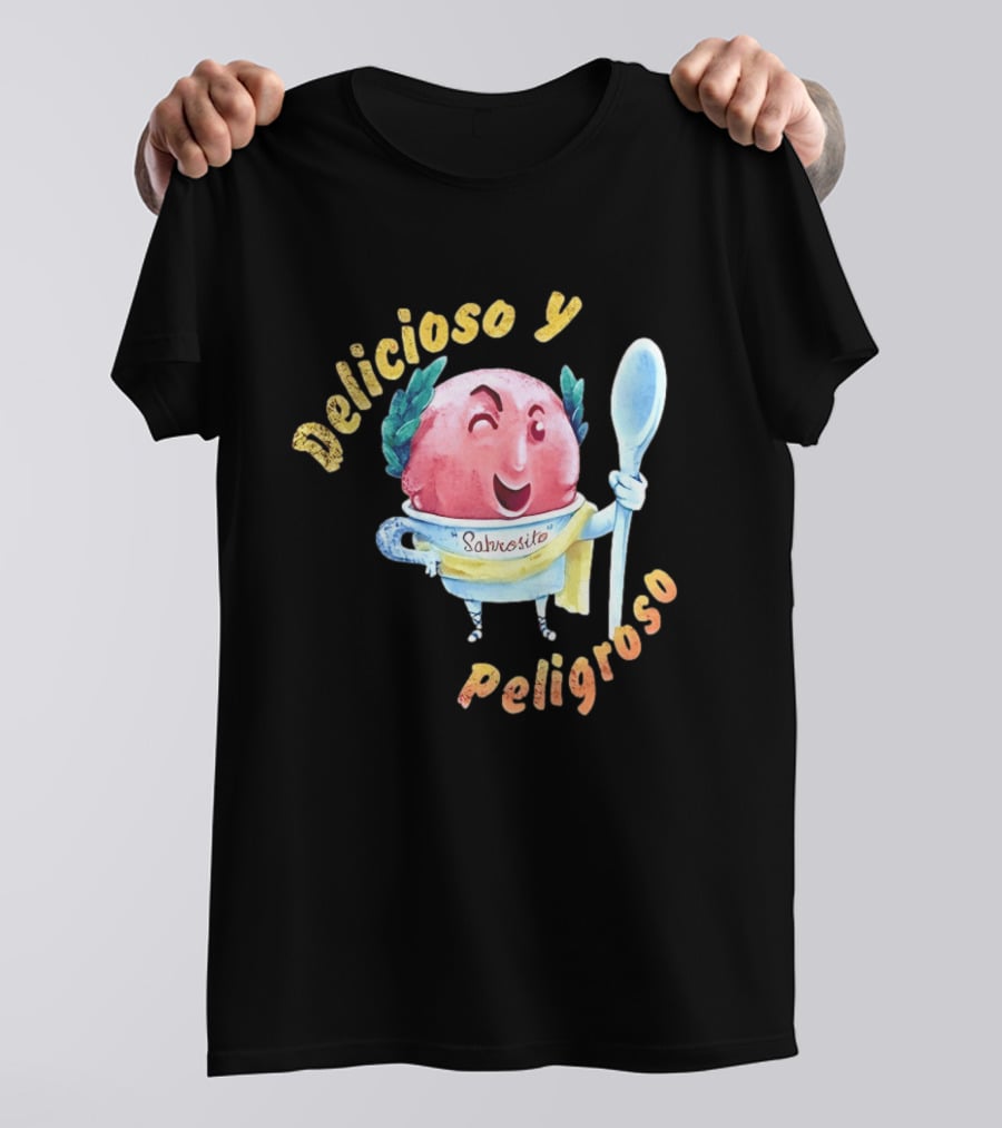 Delicioso Y Sabrosito Peligroso Helado Sonriente Dibujos Animados Cucharón T-Shirt