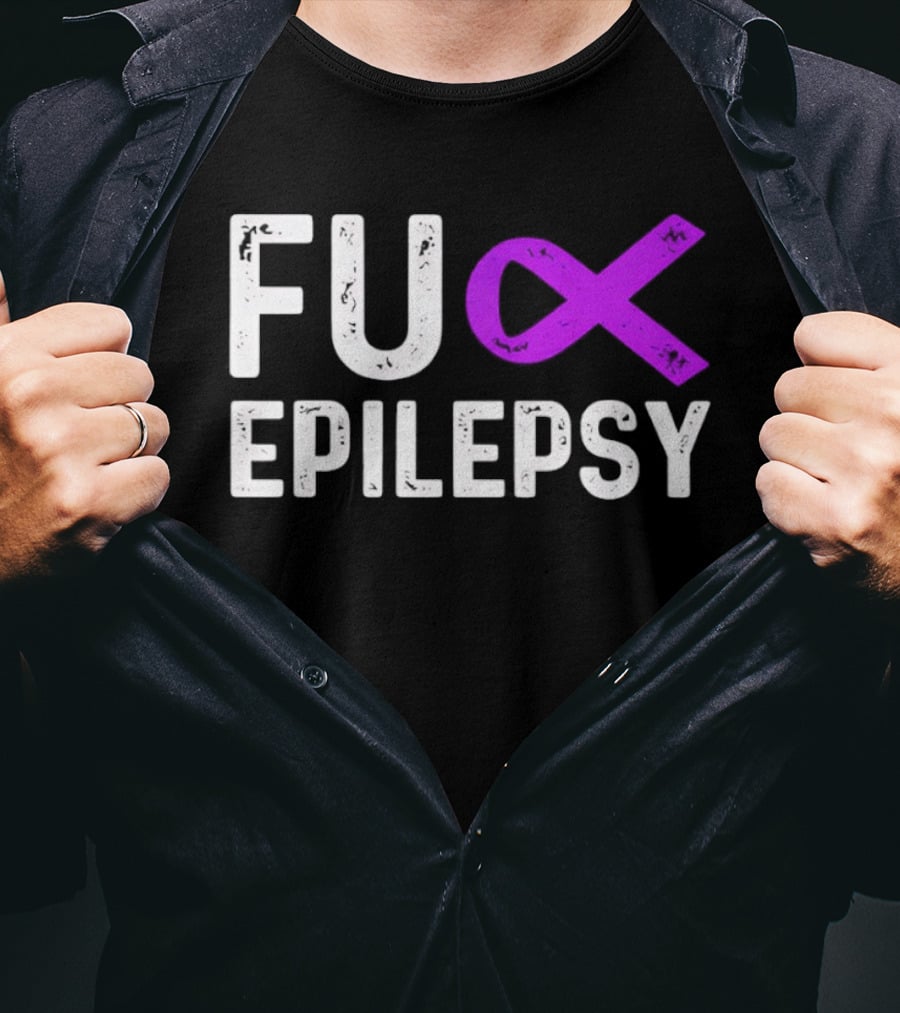 Fuck Epilepsy Purple Ribbon Awareness T-Shirt