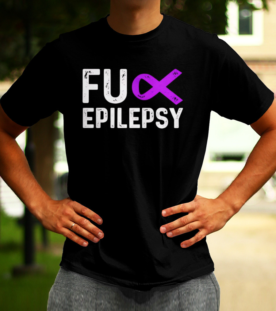 Fuck Epilepsy Purple Ribbon Awareness T-Shirt