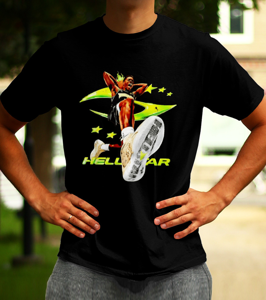 Hell Star Anthony Edwards Minnesota Timberwolves Dunk Flame T-Shirt