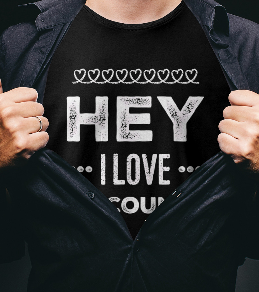 Hey I Love Discounts Hearts T-Shirt