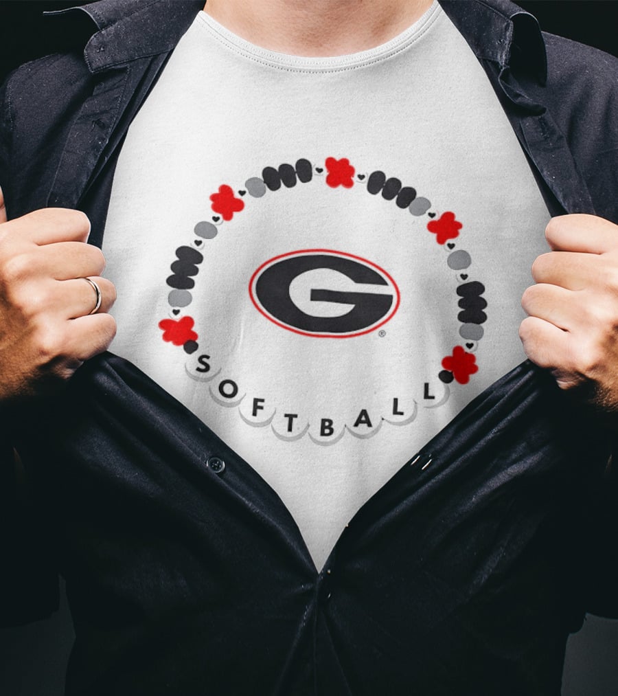 Georgia Bulldogs Softball Beaded Bracelet T-Shirt