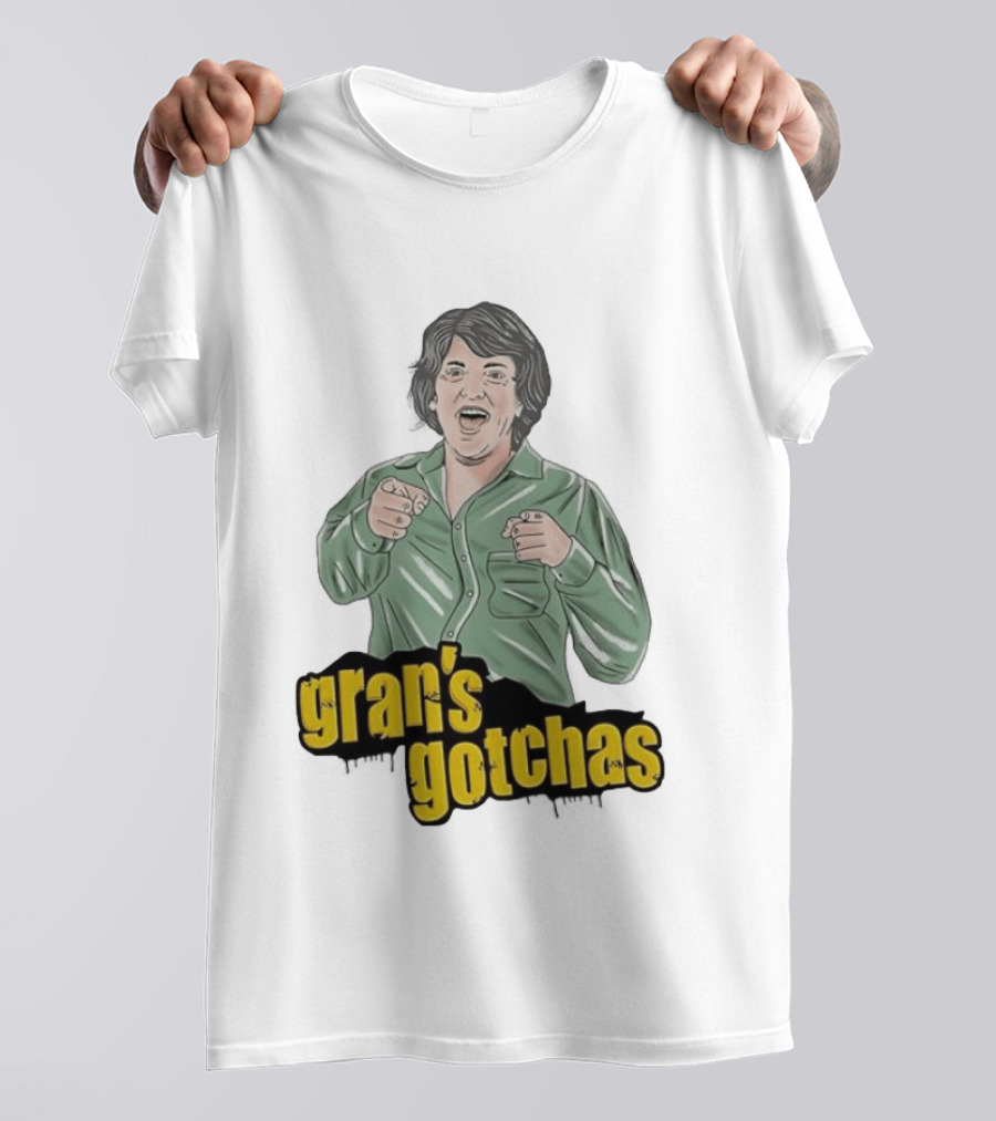Gran's Gotchas Chris Lilley Angry Boys Character Shushing T-Shirt
