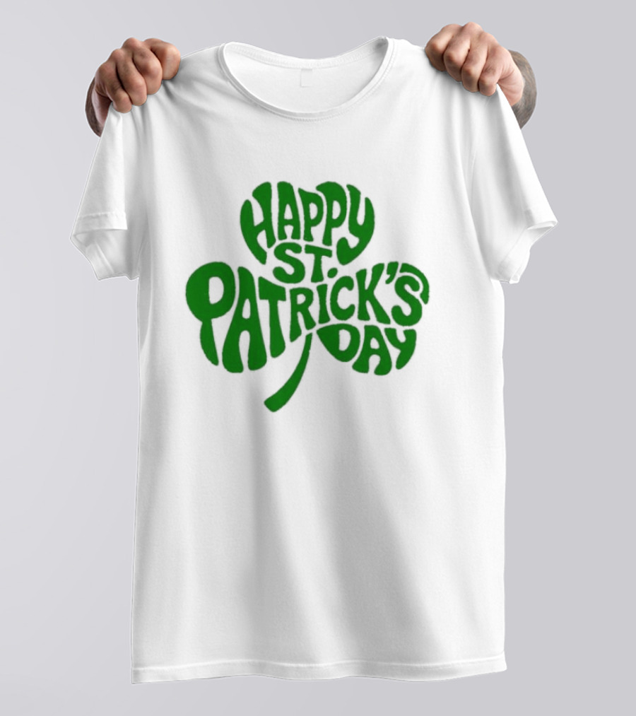 Happy St. Patrick's Day Green Clover Shamrock Celebration T-Shirt