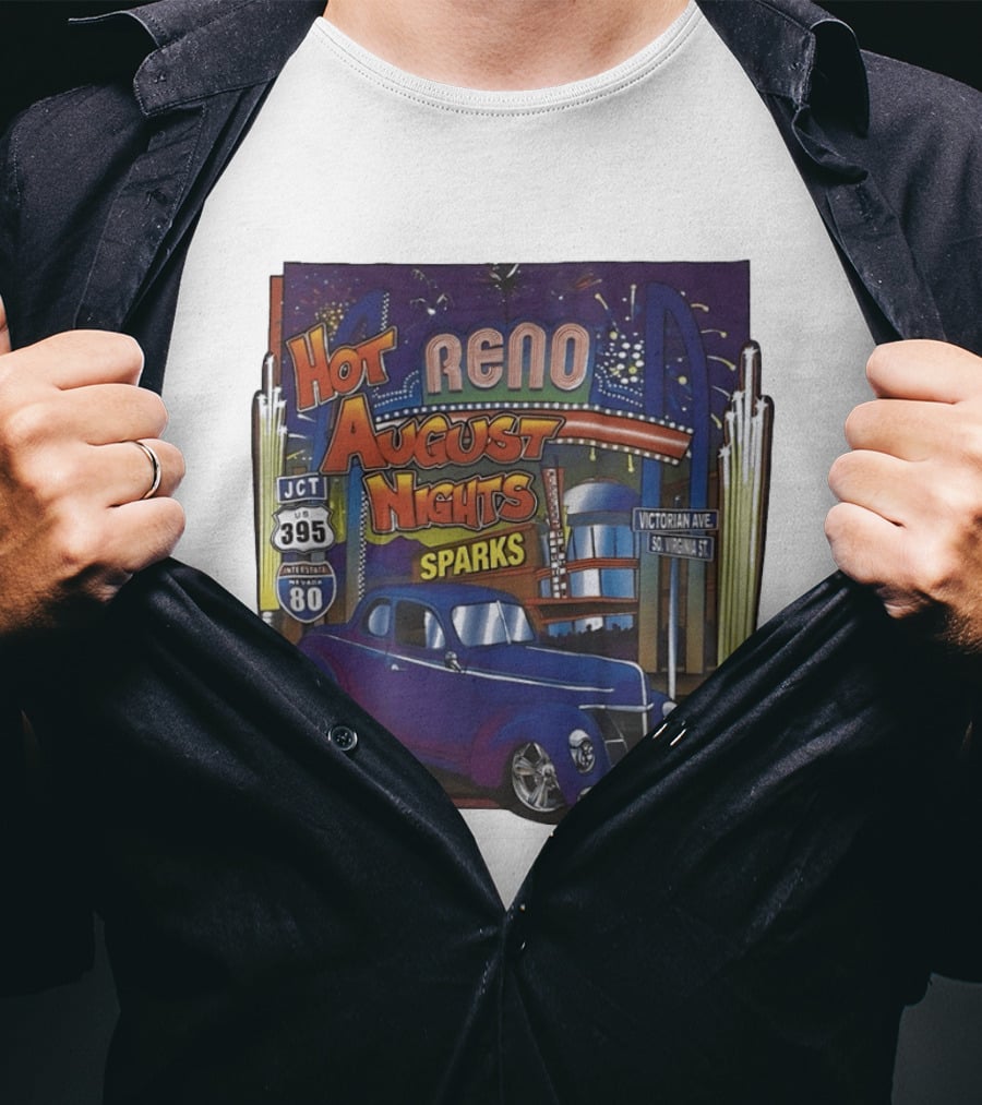 Hot August Nights Reno Sparks 2004 Classic Car Show Interstate 395 Victorian Avenue T-Shirt