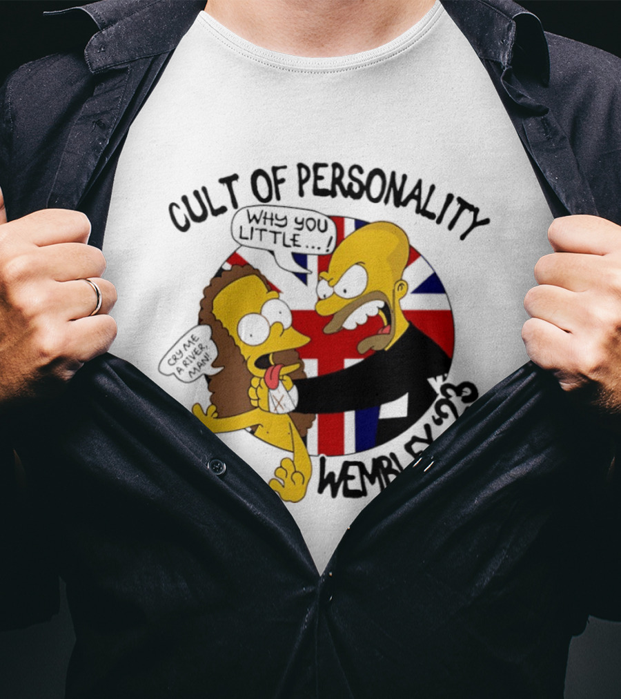 Cult Of Personality Wembley 2023 Cartoon "Why You Little" UK Flag T-Shirt
