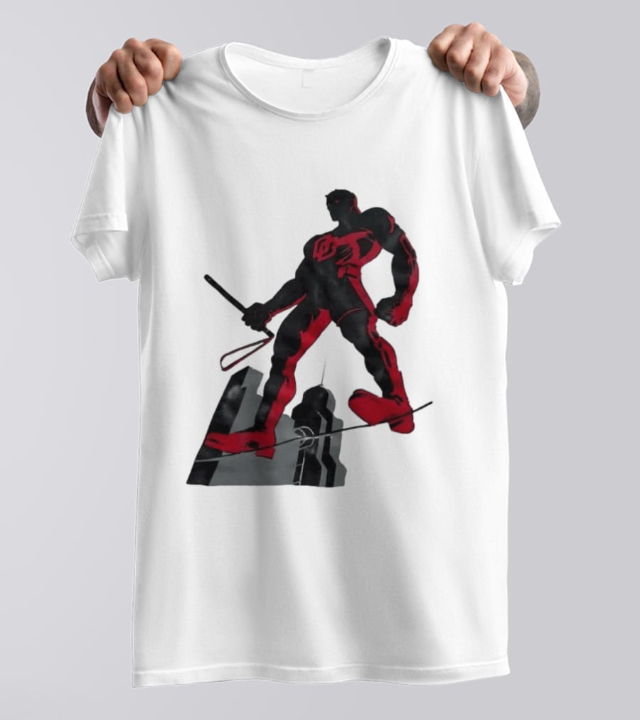 Daredevil Marvel Red Superhero Cityscape T-Shirt
