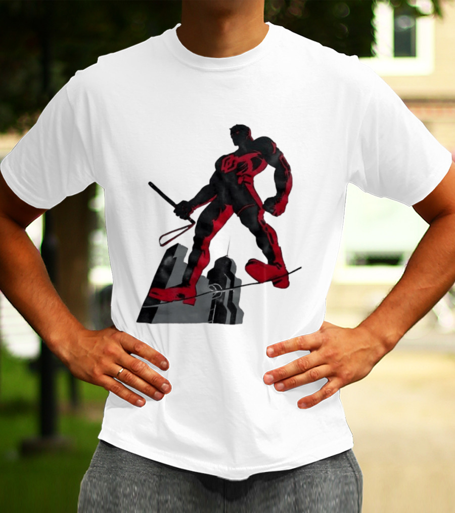 Daredevil Marvel Red Superhero Cityscape T-Shirt
