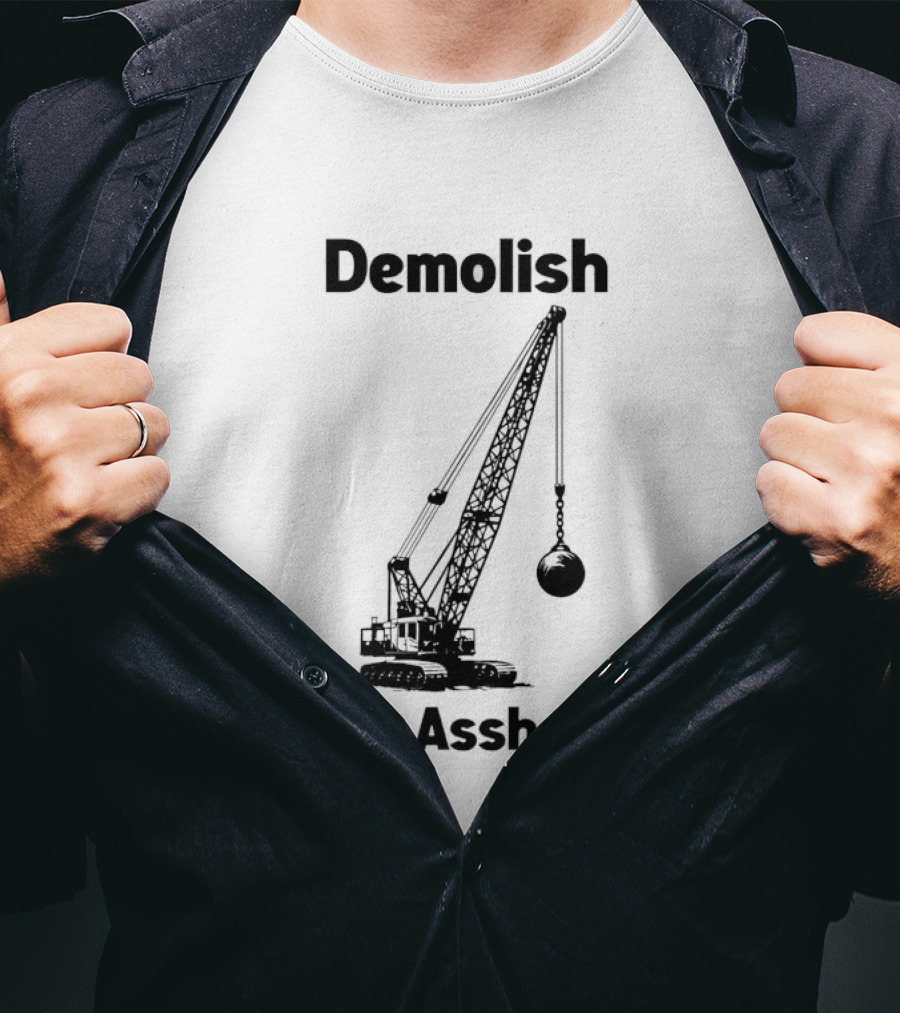 Demolish My Asshole Wrecking Ball Joke Humor T-Shirt