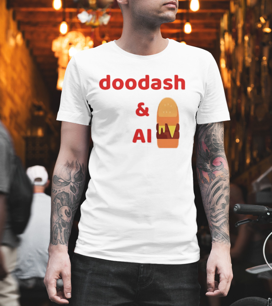 Doodash AI Burger Fast Food Delivery T-Shirt
