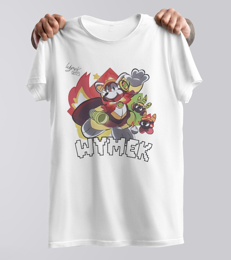 Wymek 2025 Hedgehog Character With Vibrant Colors And Companions T-Shirt