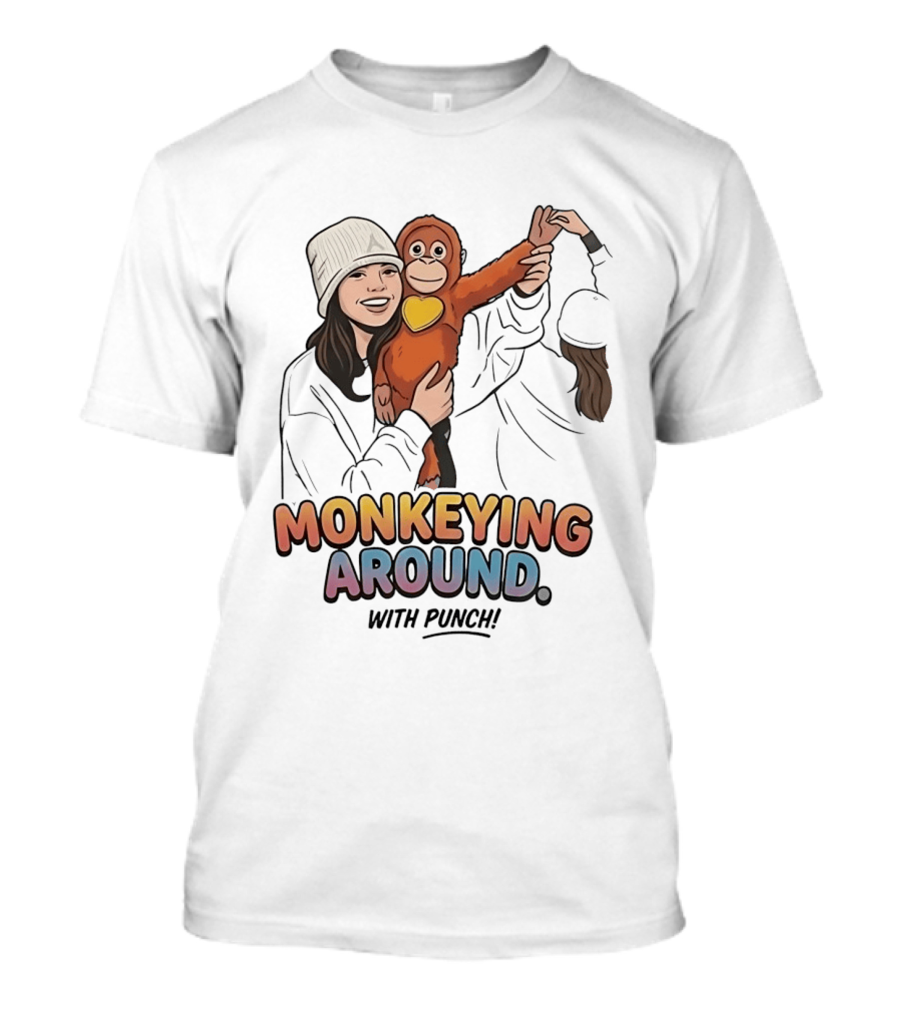 Monkeying Around With Punch Playful Fun T-Shirt
