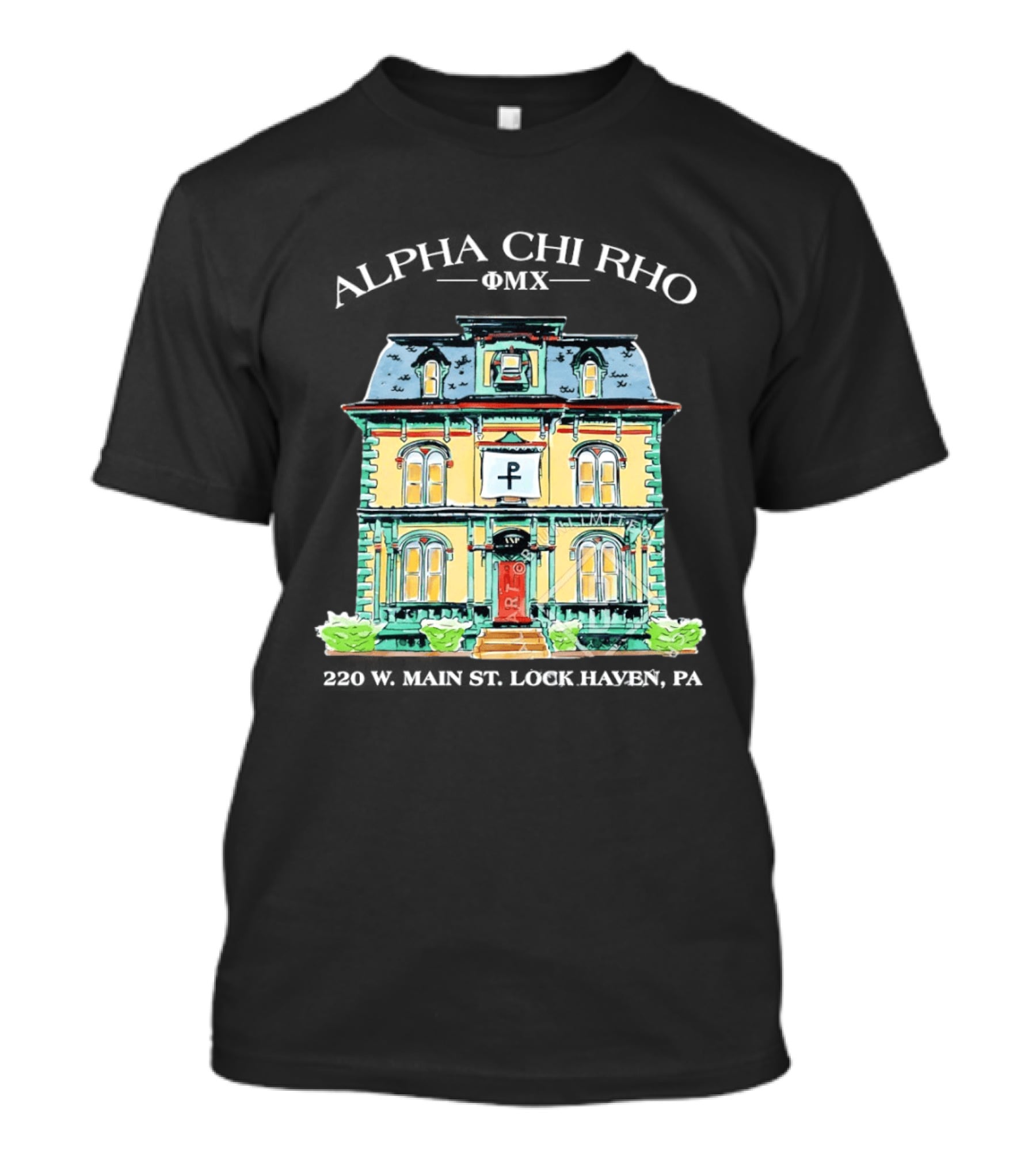 Alpha Chi Rho Fraternity House 220 W Main St Lock Haven PA T-Shirt