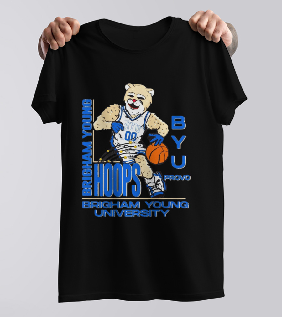 Brigham Young University Hoops BYU Provo Basketball Bear T-Shirt