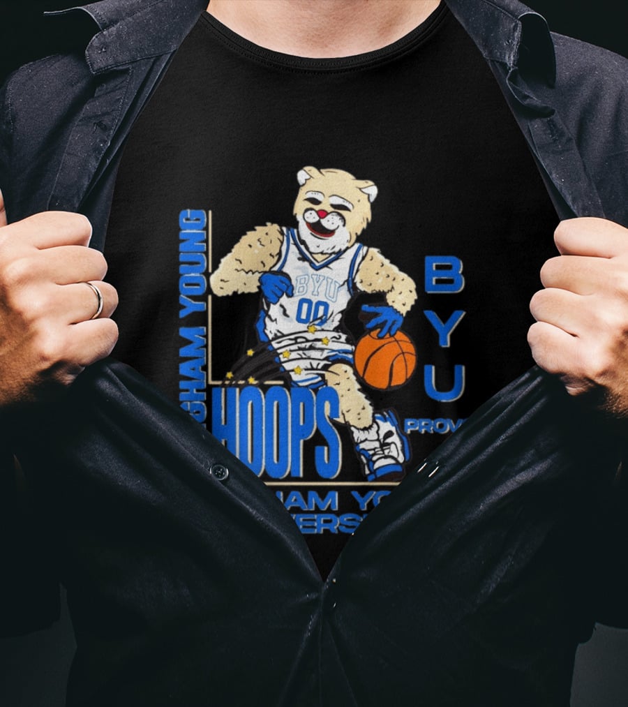 Brigham Young University Hoops BYU Provo Basketball Bear T-Shirt