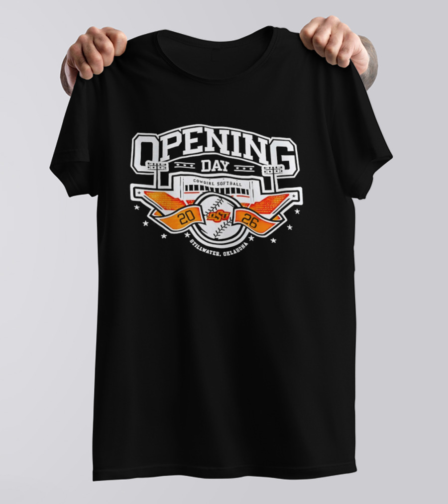 Opening Day 2026 Little League Osu Cowgirl Softball Pistol Pete T-Shirt