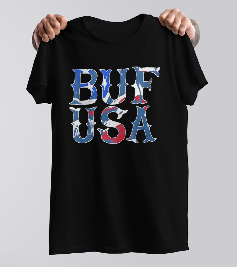 BUF USA American Flag Colors Buffalo Bills T-Shirt