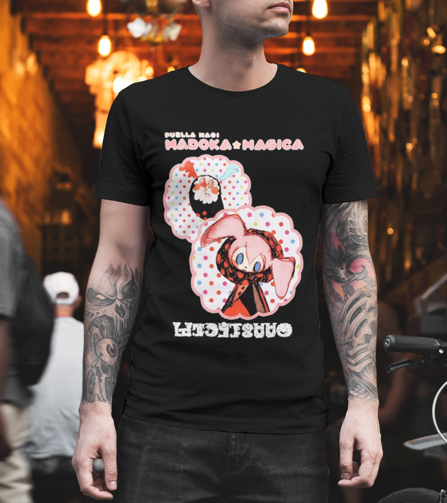 Puella Magi Madoka Magica Cute Kawaii Kyubey Quilt T-Shirt