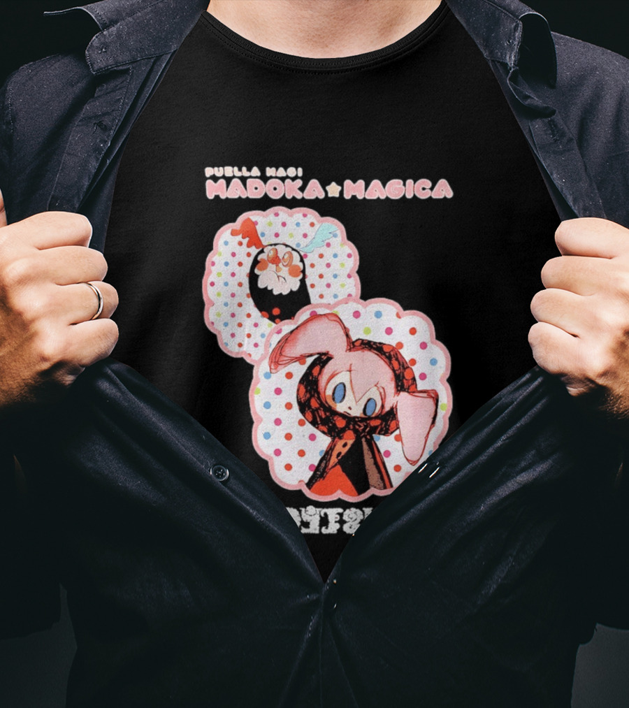 Puella Magi Madoka Magica Cute Kawaii Kyubey Quilt T-Shirt