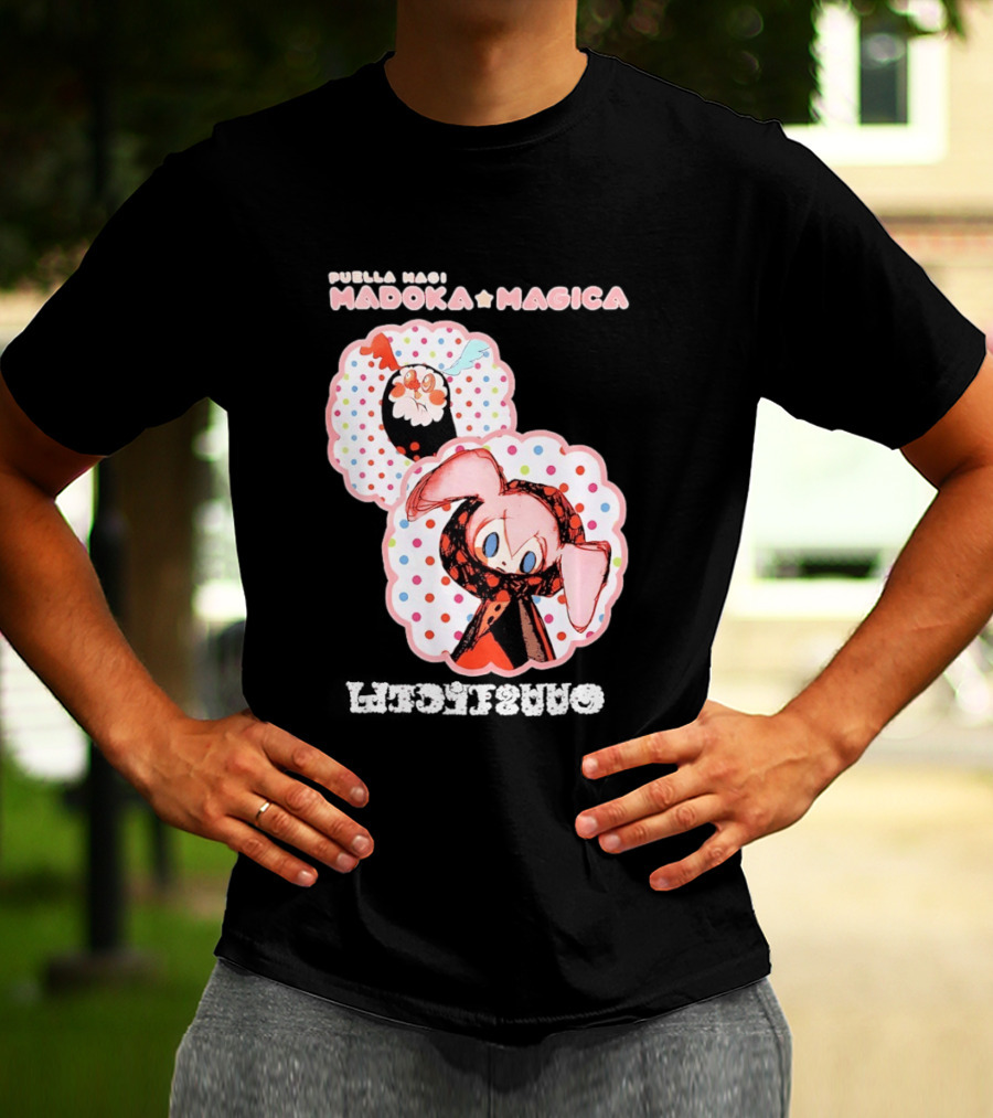 Puella Magi Madoka Magica Cute Kawaii Kyubey Quilt T-Shirt