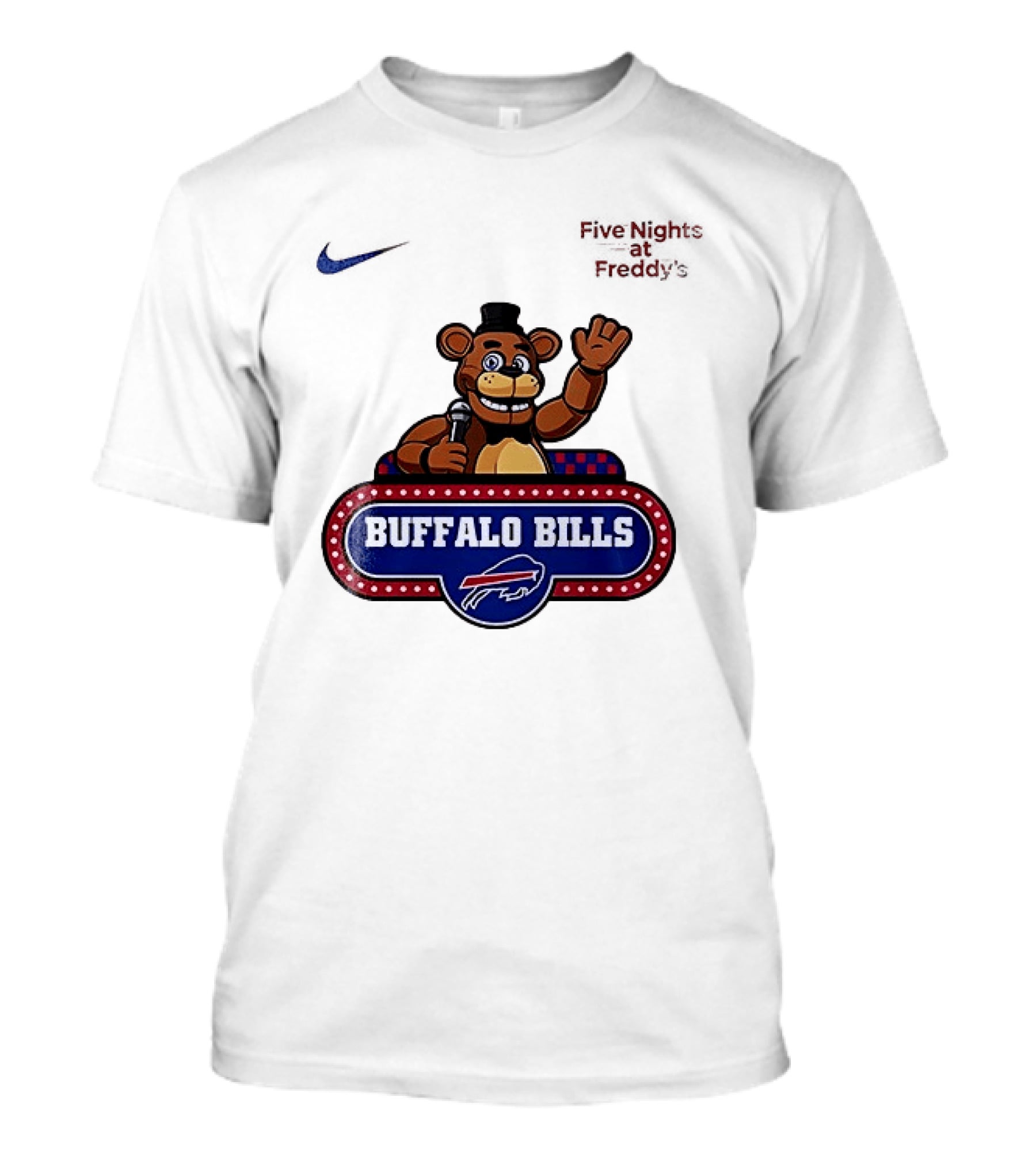 Buffalo Bills Five Nights At Freddy's Freddy Fazbear Collaboration T-Shirt