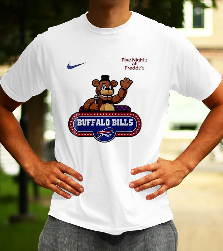 Buffalo Bills Five Nights At Freddy's Freddy Fazbear Collaboration T-Shirt