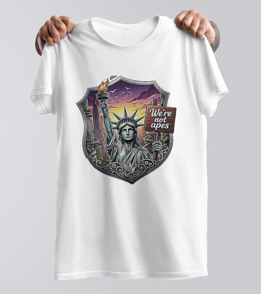 We're Not Apes Statue Of Liberty Protest T-Shirt