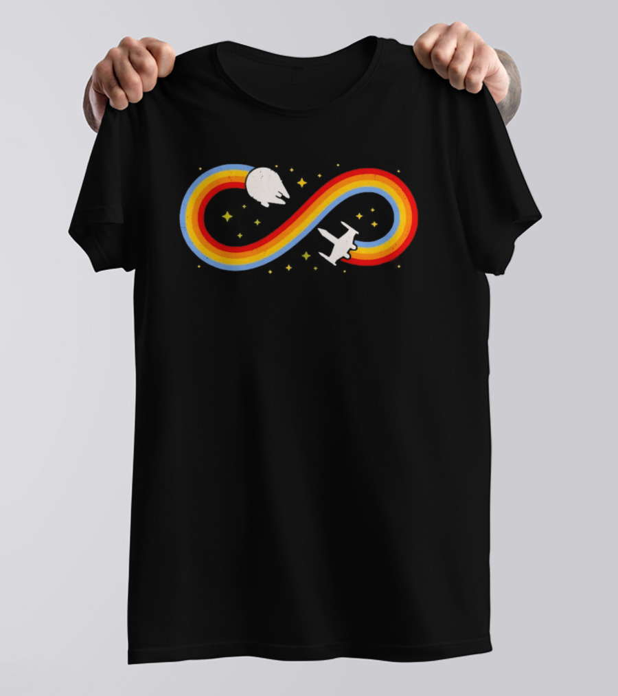 Endless Rainbow Infinity Space Journey T-Shirt