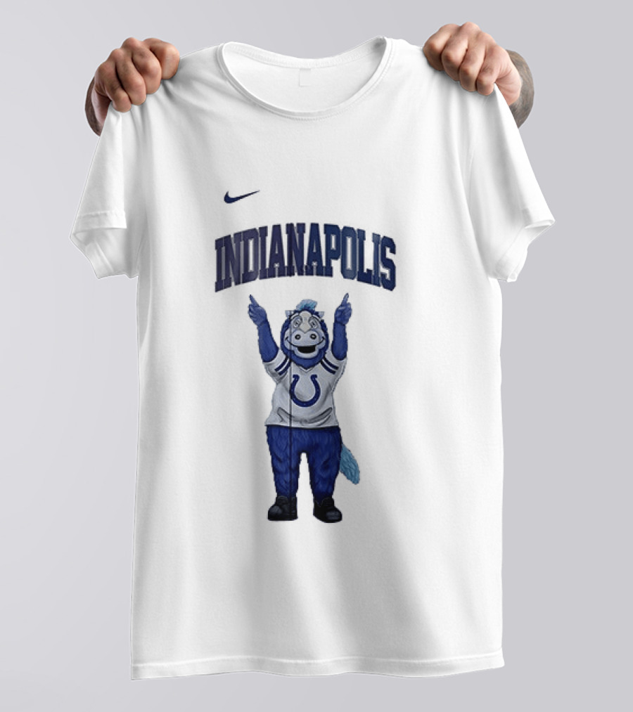Indianapolis Colts Mascot Blue Celebrating Teacher Appreciation Month T-Shirt