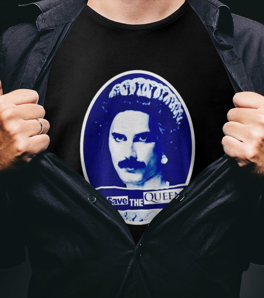 God Save The Queen Freddy Mercury Regal Punk Icon Sticker T-Shirt