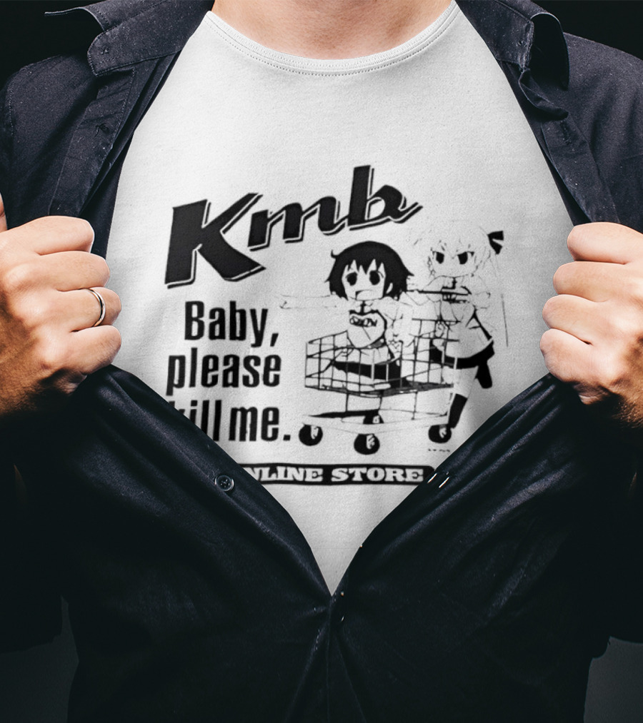 KMB Baby Please Kill Me Anime Cart Character Stylized Fun T-Shirt