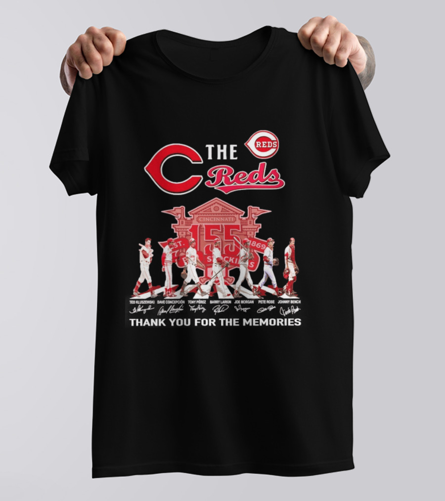 Cincinnati Reds Abbey Road 150th Anniversary Thank You For The Memories T-Shirt