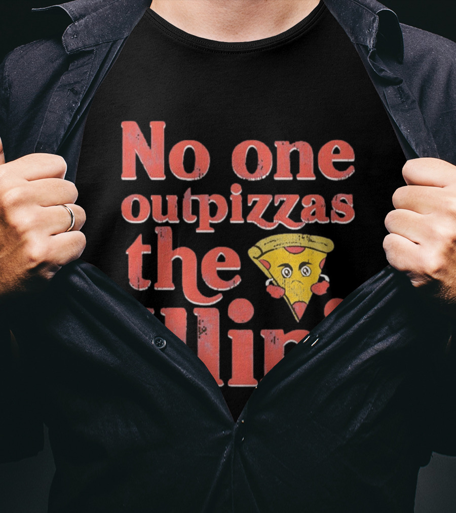 No One Outpizzas The Illini Pizza Face T-Shirt