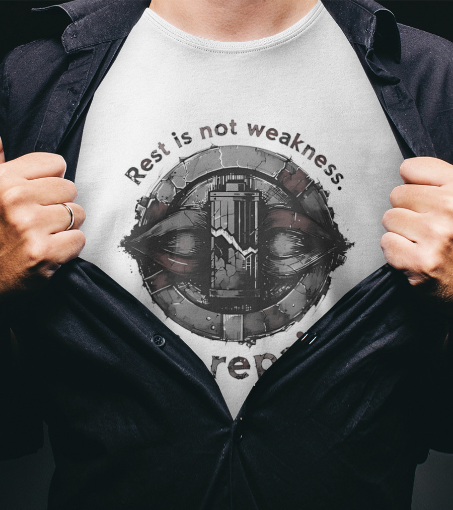 Rest Is Not Weakness It's Repair Empowerment Motivational Message T-Shirt